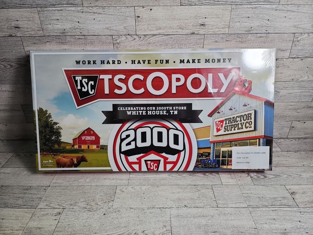 NEW TSCopoly Limited Edition Tractor Supply Monopoly Board Game FACTORY SEALED